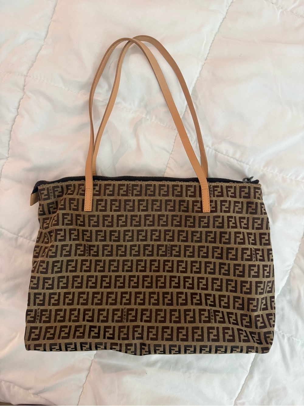 Vintage Fendi Zucchino Canvas Tote